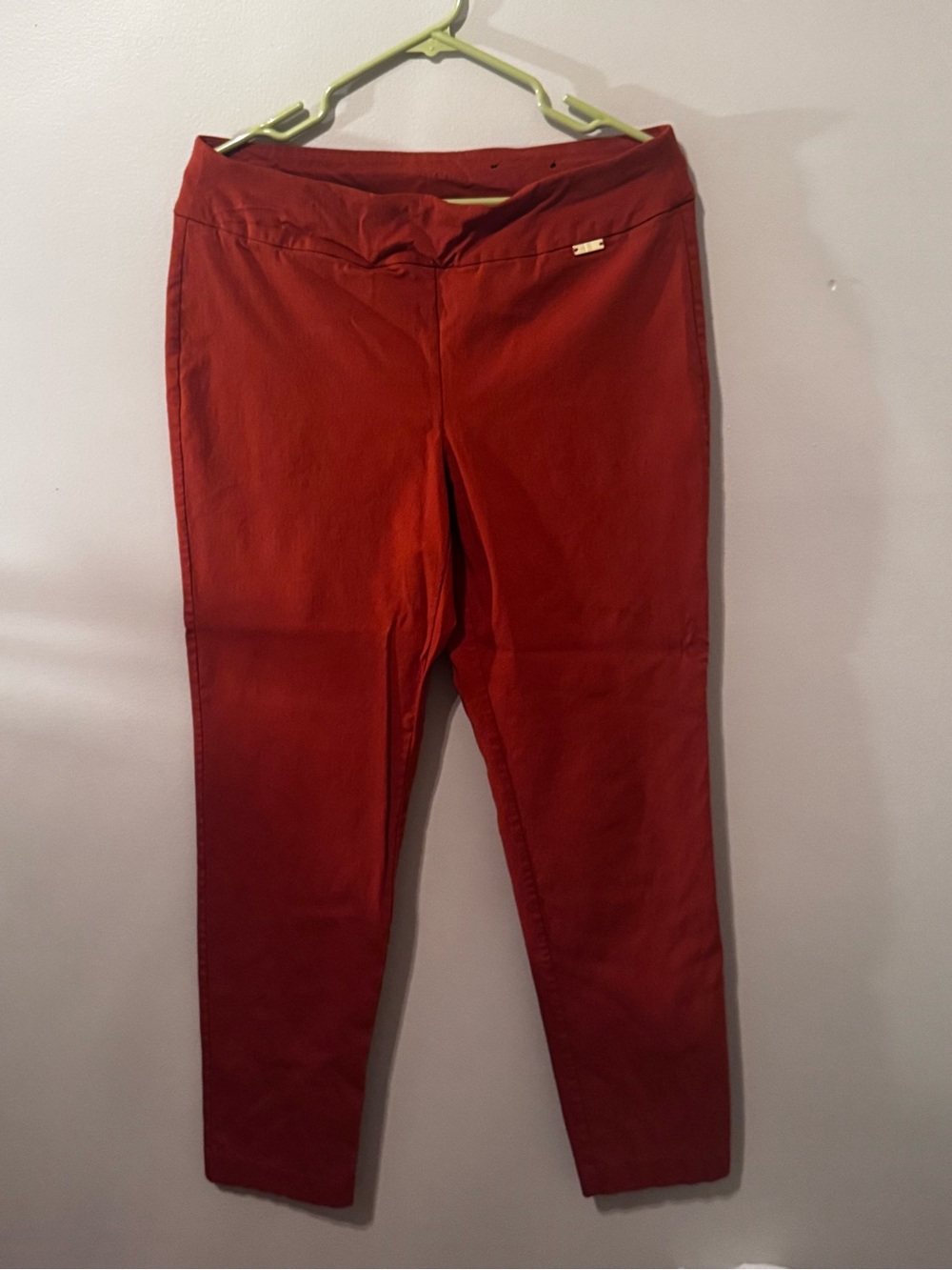 INC International Concepts Women's Cropped Skinny Pants in Rust Red